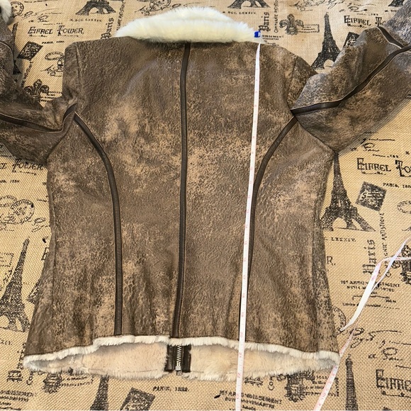 Express Vntg Distressed Genuine Suede Leather Zip Up Softest Faux - Picture 15 of 15